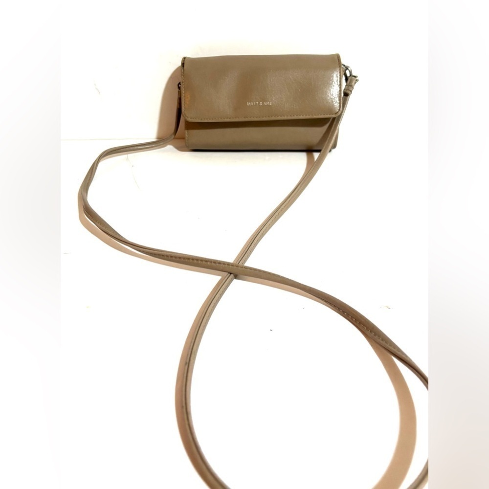 Matt & Nat BrownPVC  leather Crossbody Bag
